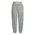 Grey Knitted Pattern Print Fleece Lined Knit Pants