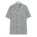 Grey Knitted Pattern Print Hawaiian Shirt