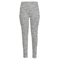 Grey Knitted Pattern Print High-Waisted Pocket Leggings