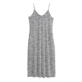 Grey Knitted Pattern Print Jersey Midi Cami Dress
