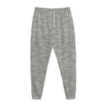 Grey Knitted Pattern Print Jogger Pants