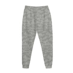 Grey Knitted Pattern Print Jogger Pants
