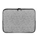 Grey Knitted Pattern Print Laptop Sleeve