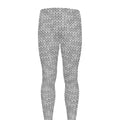 Grey Knitted Pattern Print Men's Leggings
