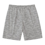 Grey Knitted Pattern Print Men's Swim Trunks