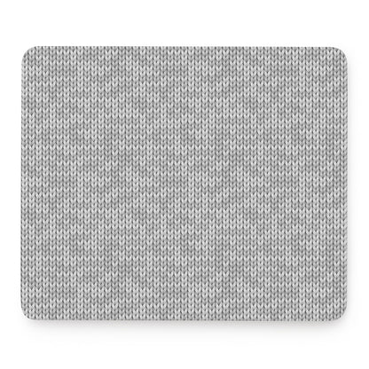 Grey Knitted Pattern Print Mouse Pad