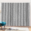 Grey Knitted Pattern Print Pencil Pleat Curtains