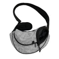 Grey Knitted Pattern Print Pet Sling Carrier