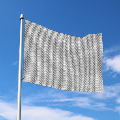 Grey Knitted Pattern Print Polyester Flag