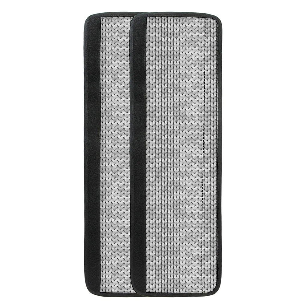 Grey Knitted Pattern Print Refrigerator Handle Covers