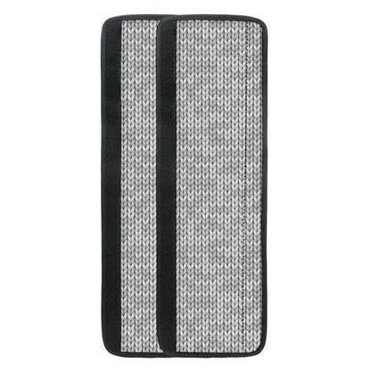 Grey Knitted Pattern Print Refrigerator Handle Covers