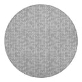 Grey Knitted Pattern Print Round Blanket
