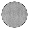 Grey Knitted Pattern Print Round Floor Mat