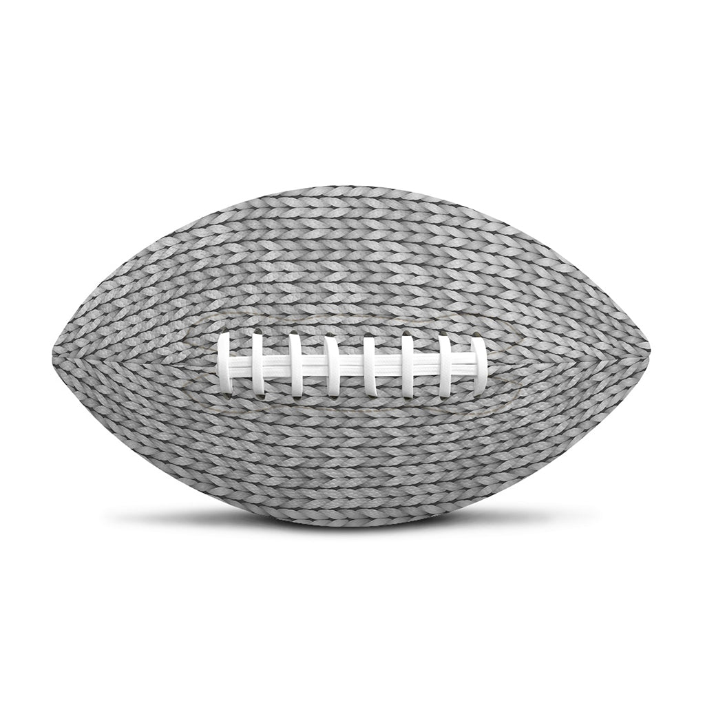 Grey Knitted Pattern Print Rugby Ball