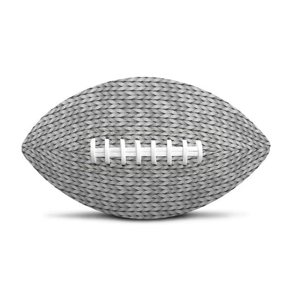 Grey Knitted Pattern Print Rugby Ball