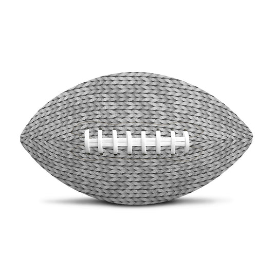 Grey Knitted Pattern Print Rugby Ball