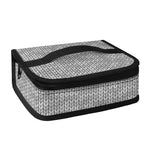 Grey Knitted Pattern Print Small Lunch Bag