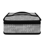 Grey Knitted Pattern Print Small Lunch Bag