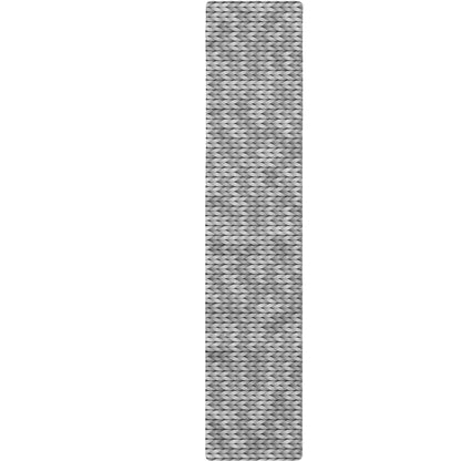 Grey Knitted Pattern Print Table Runner