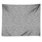 Grey Knitted Pattern Print Tapestry