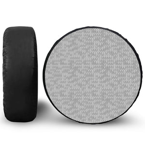 Grey Knitted Pattern Print Tire Cover