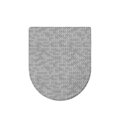 Grey Knitted Pattern Print Toilet Lid Cover