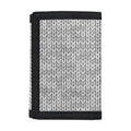 Grey Knitted Pattern Print Trifold Wallet