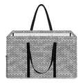 Grey Knitted Pattern Print Utility Tote Bag