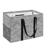 Grey Knitted Pattern Print Utility Tote Bag
