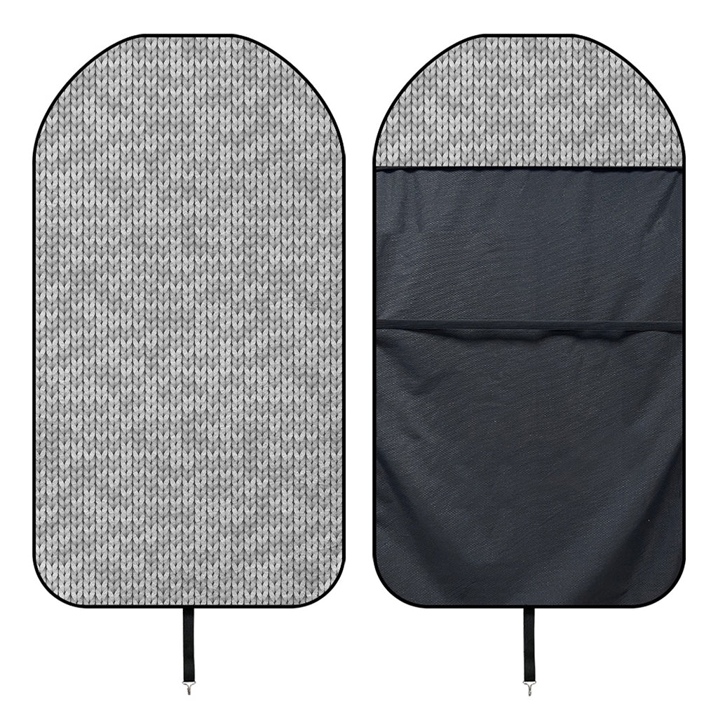 Grey Knitted Pattern Print Waterproof Car Seat Cover