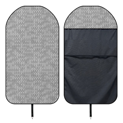Grey Knitted Pattern Print Waterproof Car Seat Cover