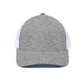 Grey Knitted Pattern Print White Mesh Trucker Hat