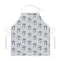 Grey Koala Pattern Print Adjustable Apron