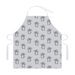 Grey Koala Pattern Print Adjustable Apron