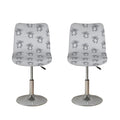 Grey Koala Pattern Print Bar Stool Covers