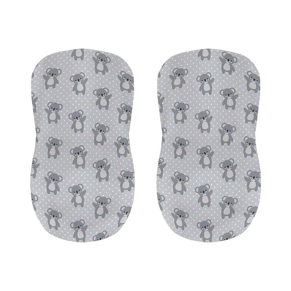 Grey Koala Pattern Print Bar Stool Covers