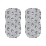 Grey Koala Pattern Print Bar Stool Covers