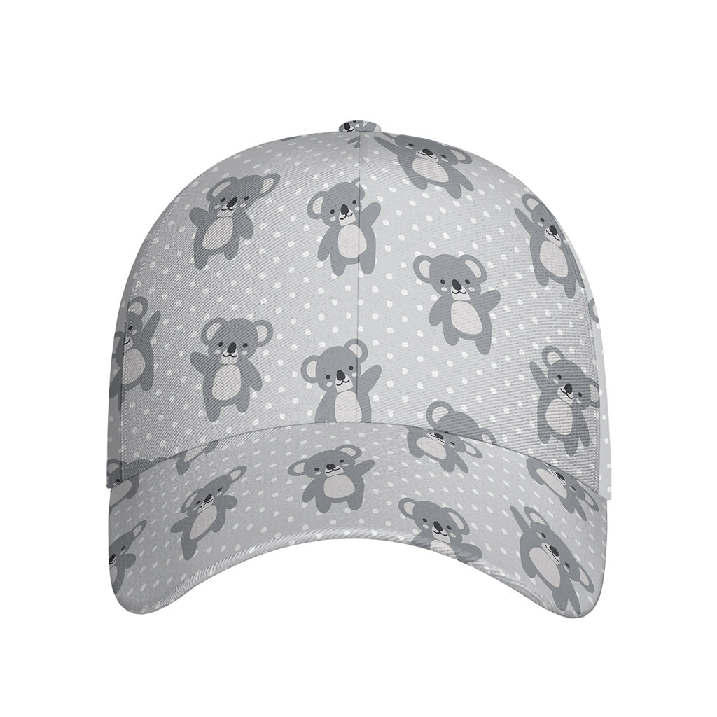 Grey Koala Pattern Print Baseball Cap