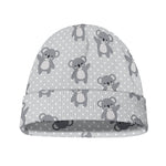 Grey Koala Pattern Print Beanie