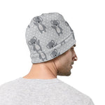 Grey Koala Pattern Print Beanie