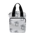 Grey Koala Pattern Print Bible Tote Bag
