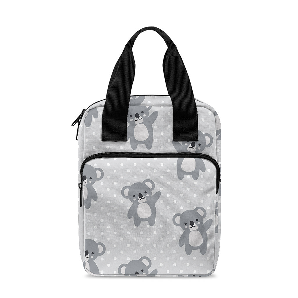 Grey Koala Pattern Print Bible Tote Bag