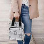Grey Koala Pattern Print Bible Tote Bag