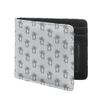 Grey Koala Pattern Print Bifold Wallet