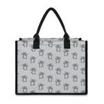 Grey Koala Pattern Print Canvas Tote Bag
