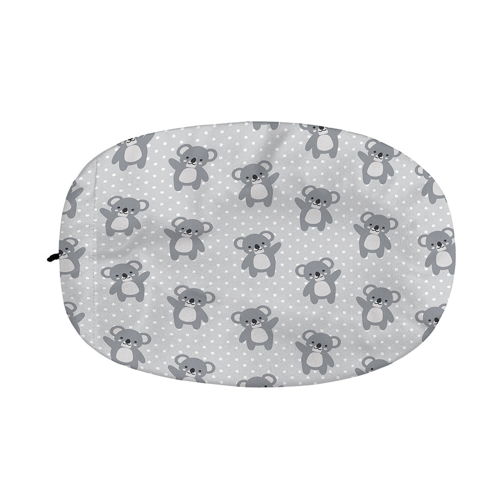 Grey Koala Pattern Print Car Side Mirror Covers