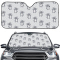 Grey Koala Pattern Print Car Windshield Sun Shade