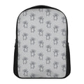 Grey Koala Pattern Print Casual Backpack