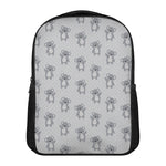 Grey Koala Pattern Print Casual Backpack