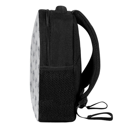Grey Koala Pattern Print Casual Backpack